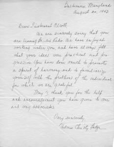 Helena Christy Batzer letter